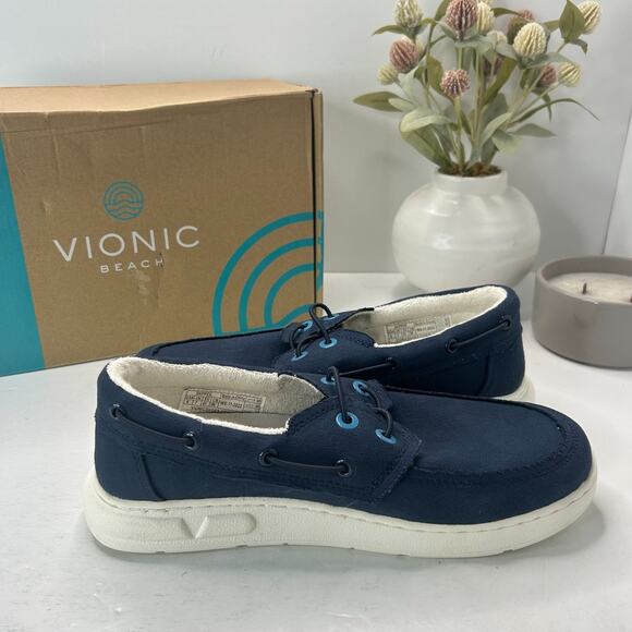 Vionic Skipper Canvas Slip-On Comfort Shoes Navy I4788F1400 Men's US 8M - Picture 5 of 10